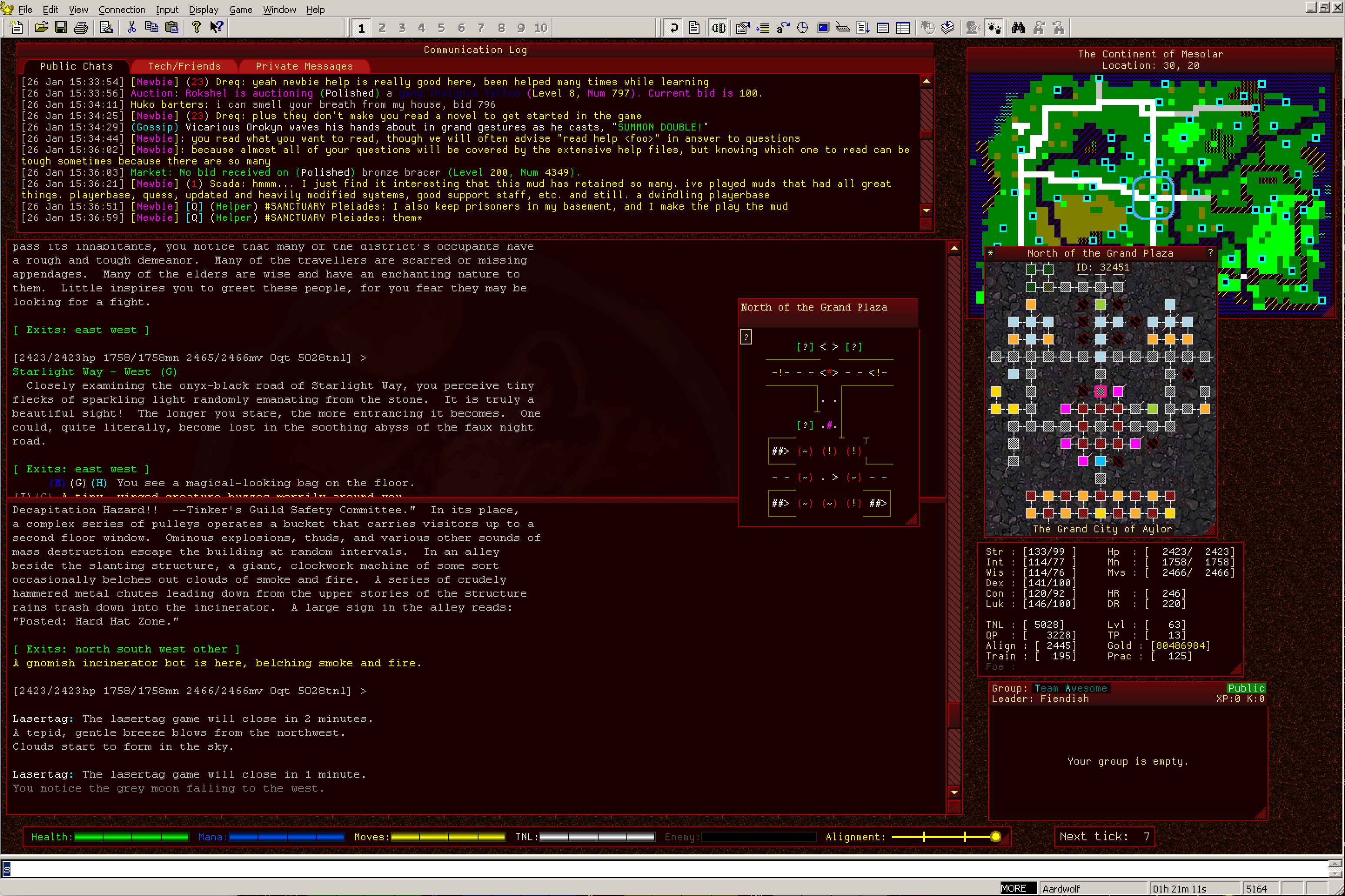 screenshot of the client